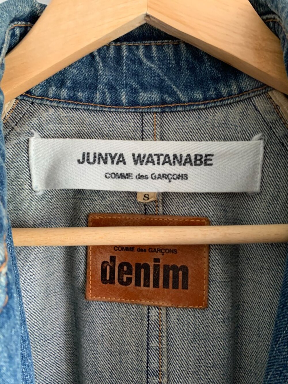 Junya Watanabe Comme De Garcons Denim Trench Coat, Size Small - Picture 3 of 13